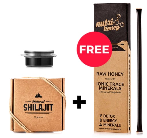 Natural Shilajit Resin (10 grams) + FREE NutriHoney
